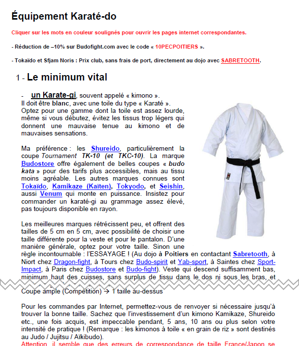 Equipement karate do thumb